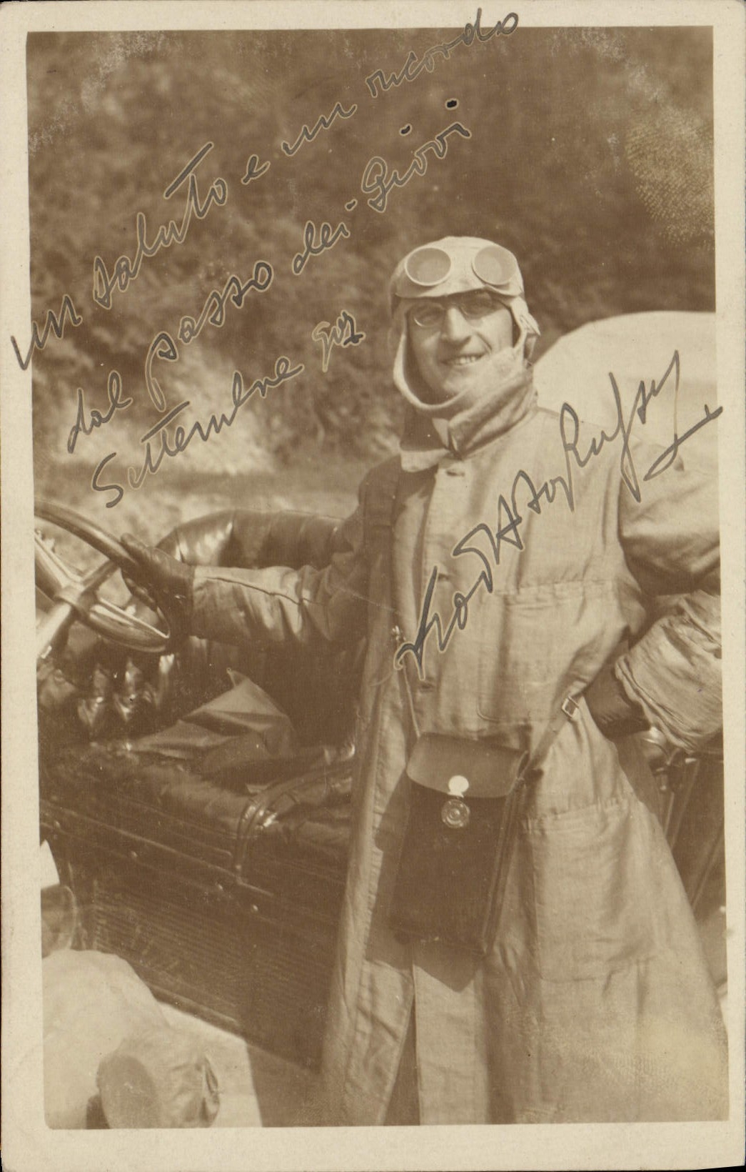 CPA Automobile Raid Pekin Paris Beijing Chine China Kodato Rossi Via Metastasio Milano