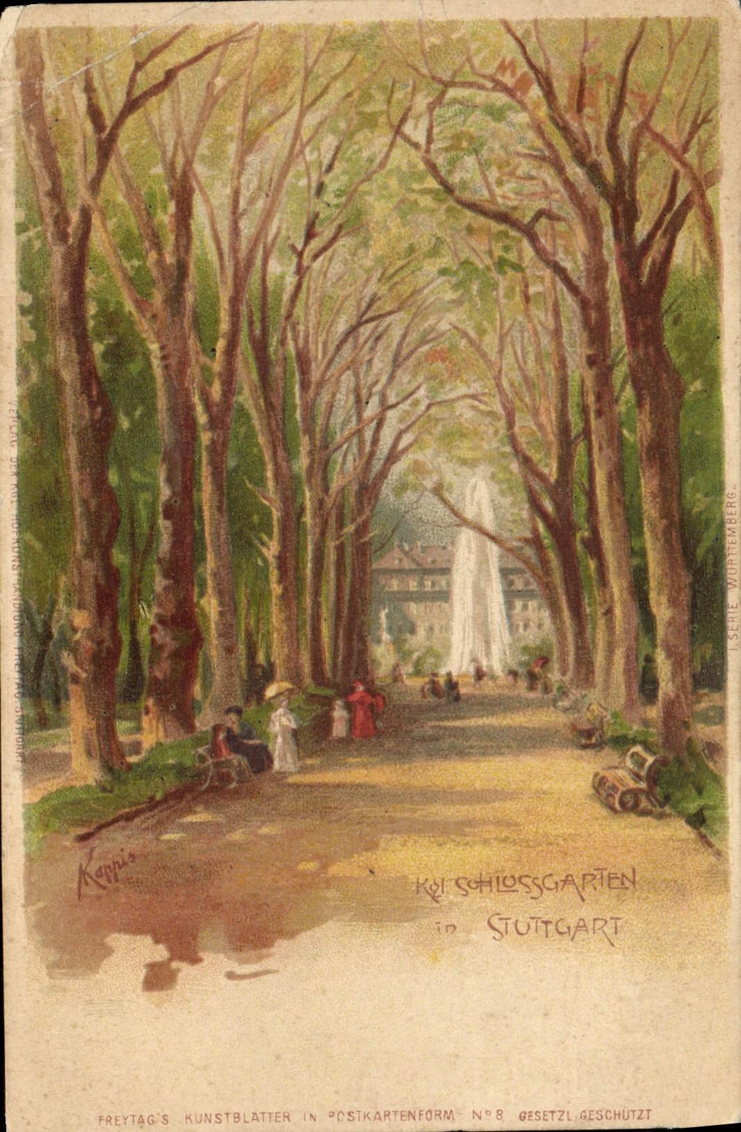 CPA Illustrateur Stuttgart
