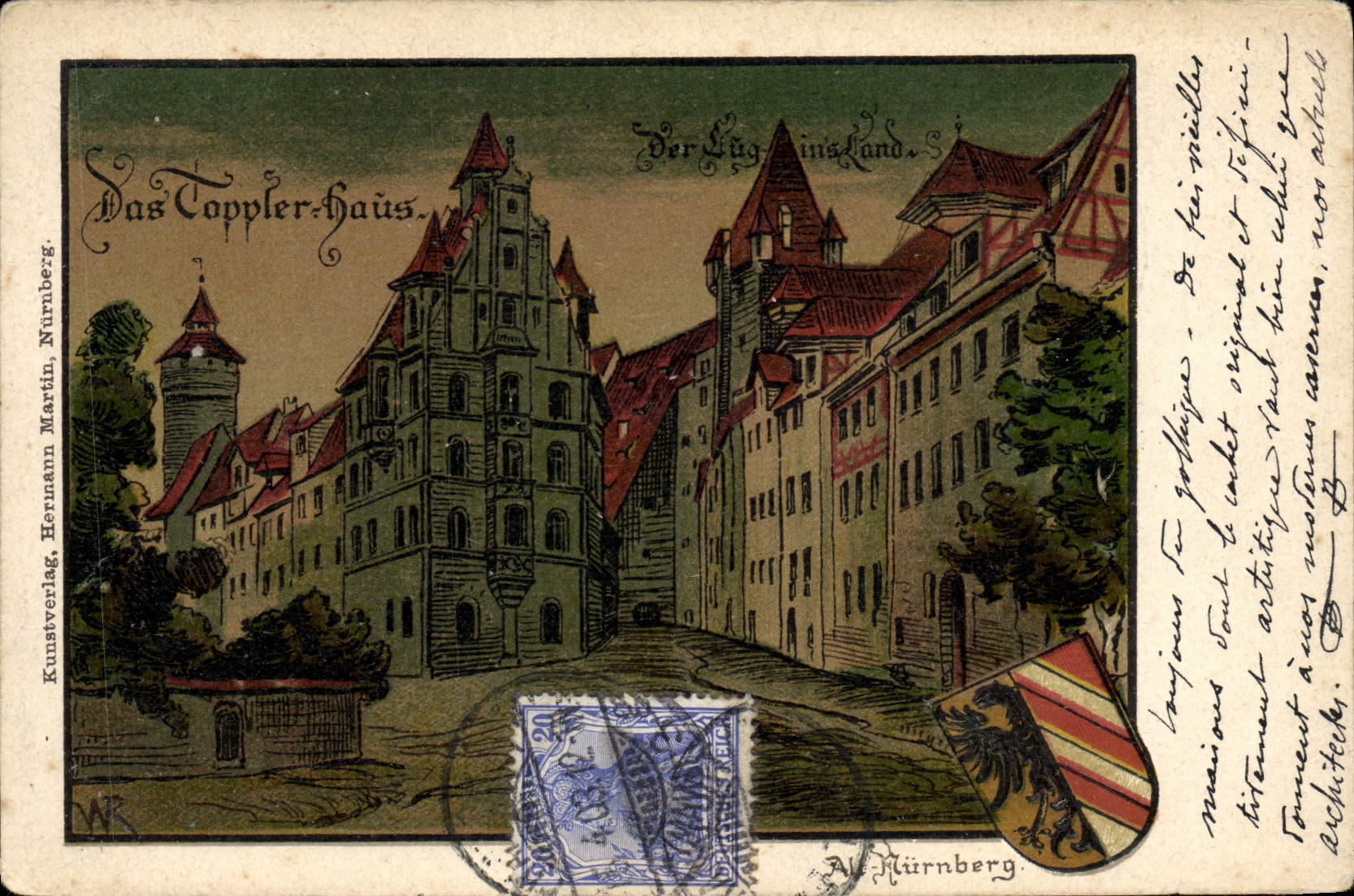 VINTAGE POSTCARD Nurnberg Illustrator