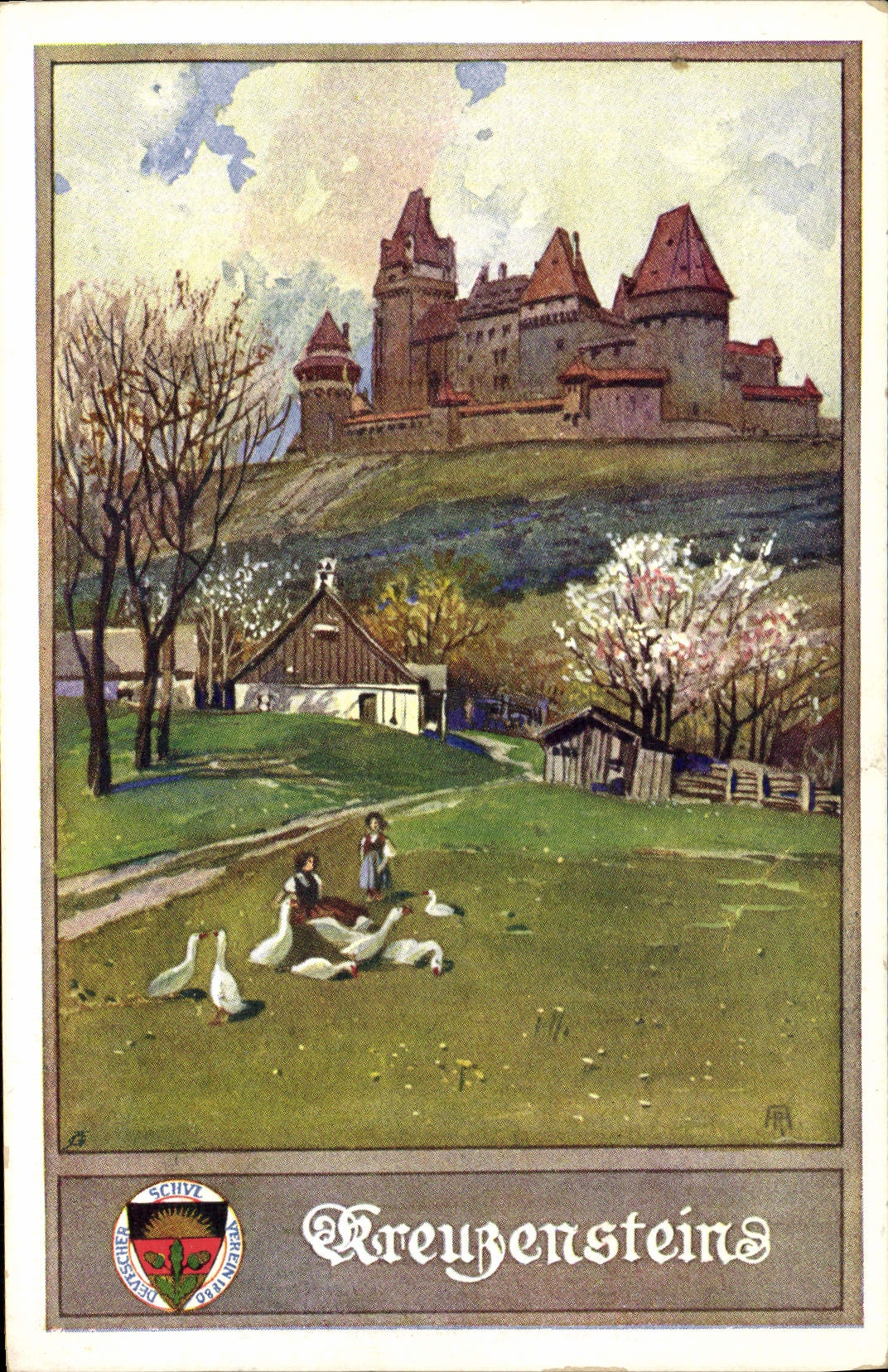 CPA Illustrateur Kreuzenstein 