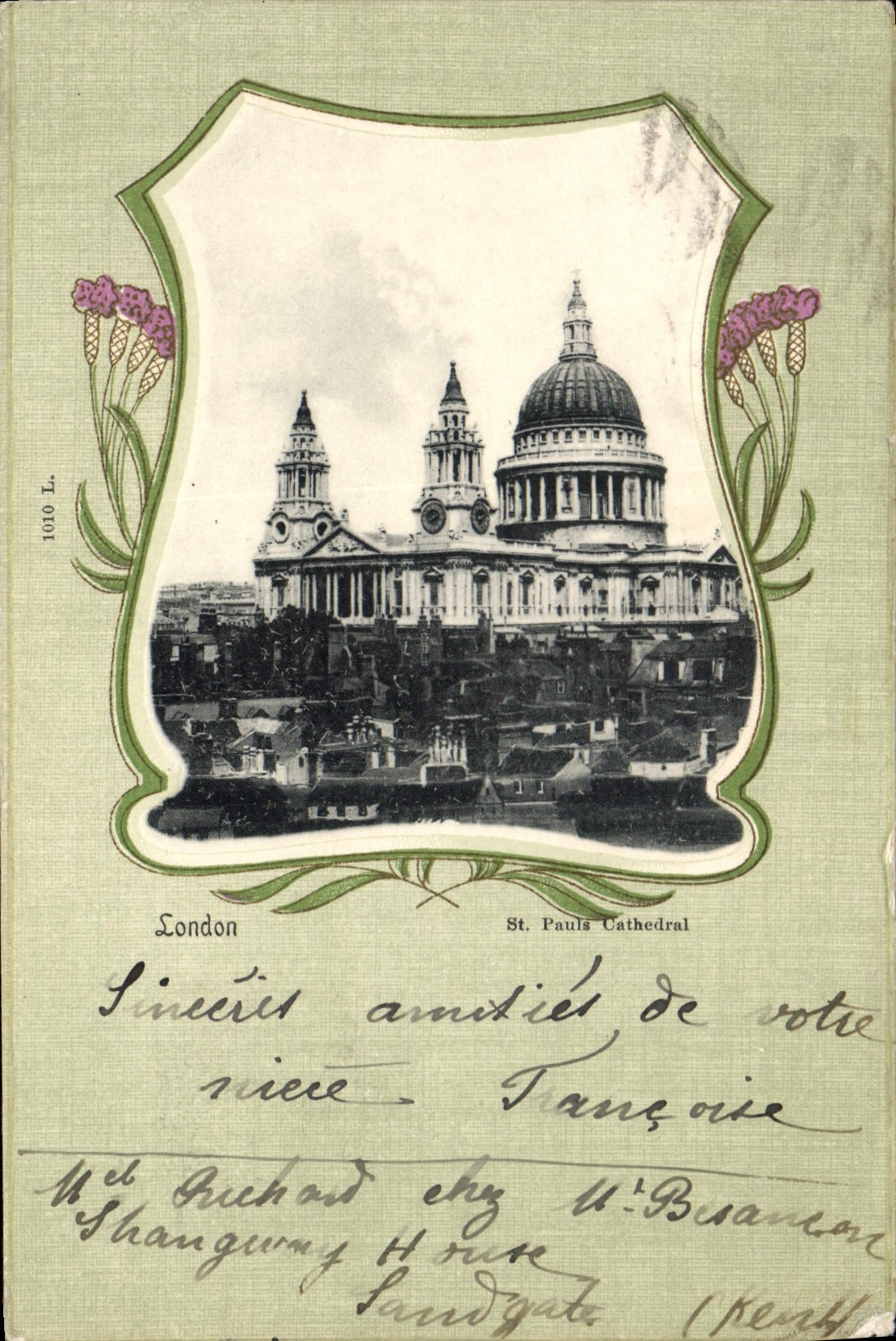 Catedral del St Pauls de Londres de la POSTAL de la VENDIMIA