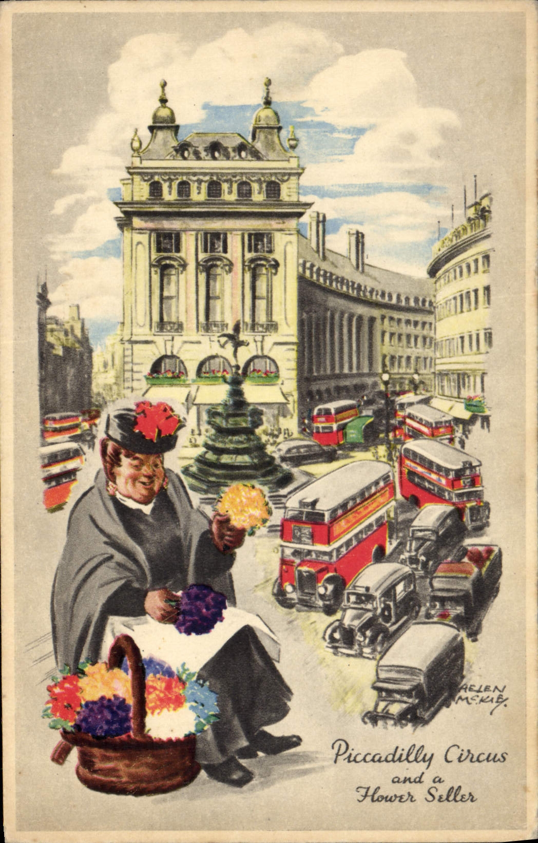 CPA London Piccadilly Circus and the Hoer Siller