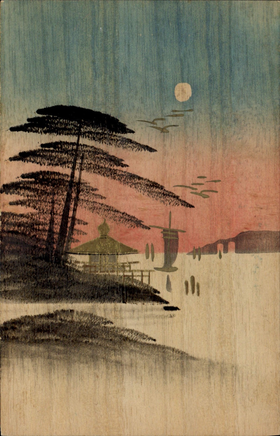 Chart of Japanese Japan wood Landscape