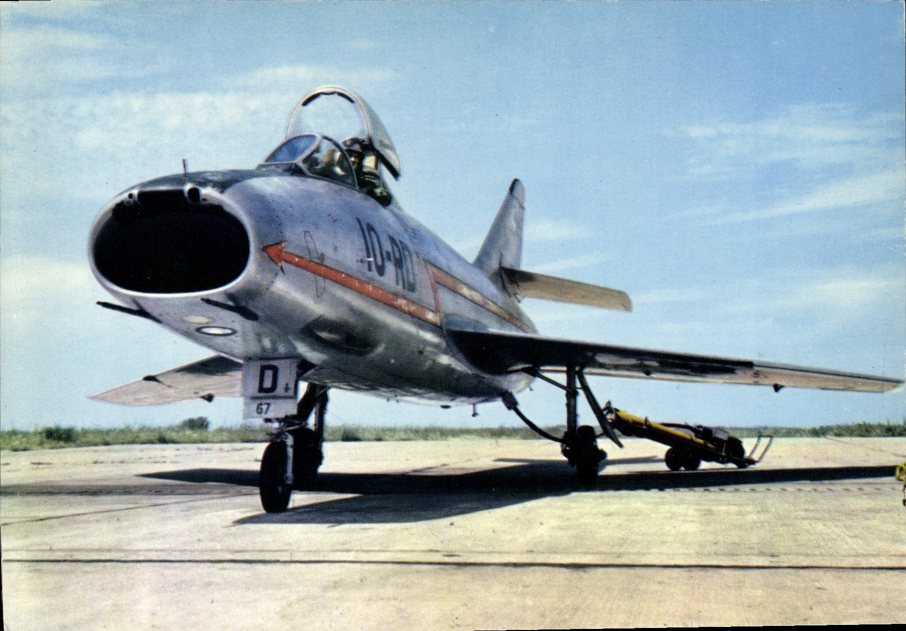 POSTAL MODERNA misterio estupendo plano del interceptor del Solo-asiento de la aviación GAM Dassault