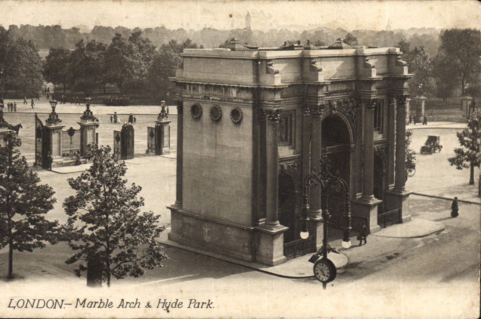 VINTAGE POSTCARD London Marble Arch Hyde Park