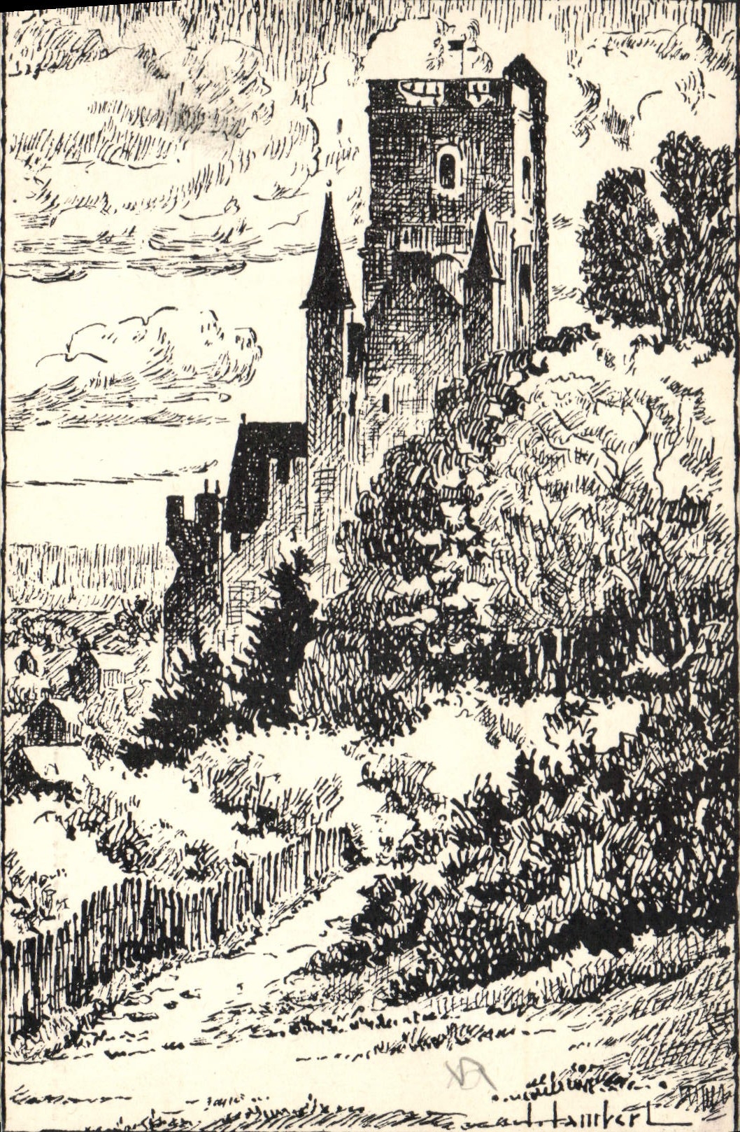 CPA Lamballe La Tour de Notre Dame