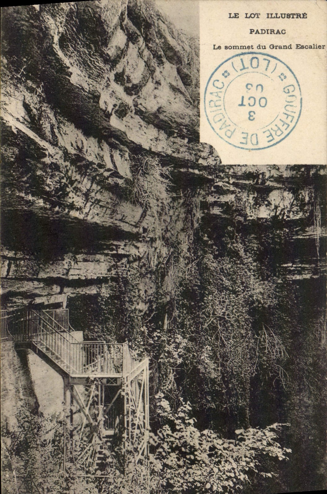 CPA Padirac Le Sommet du Grand Escalier