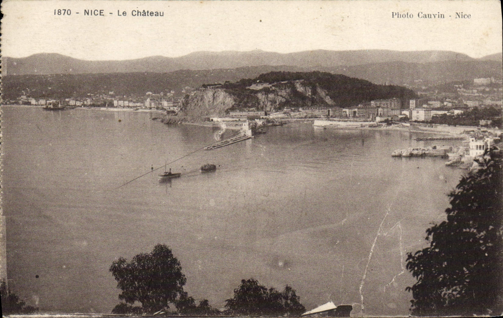 POSTAL de la VENDIMIA Niza el castillo