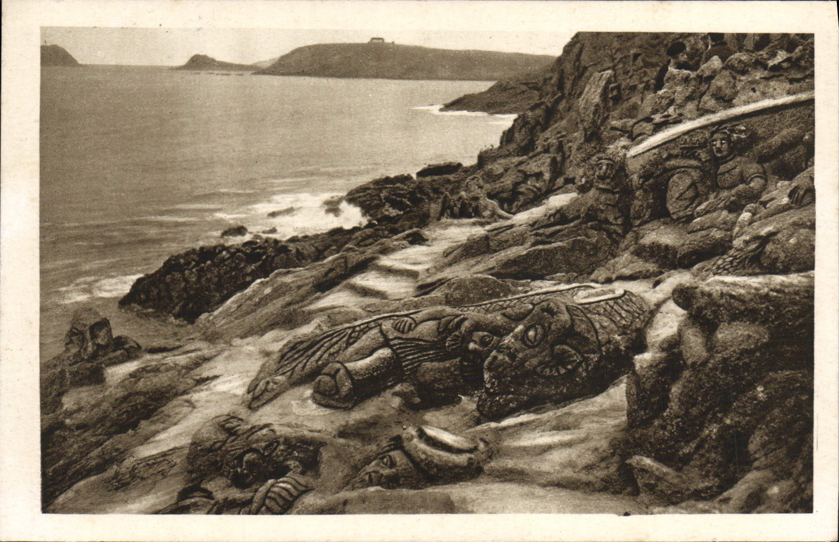 CPA Cote d'Emeraude Rotheneuf Les Rochers Sculptes