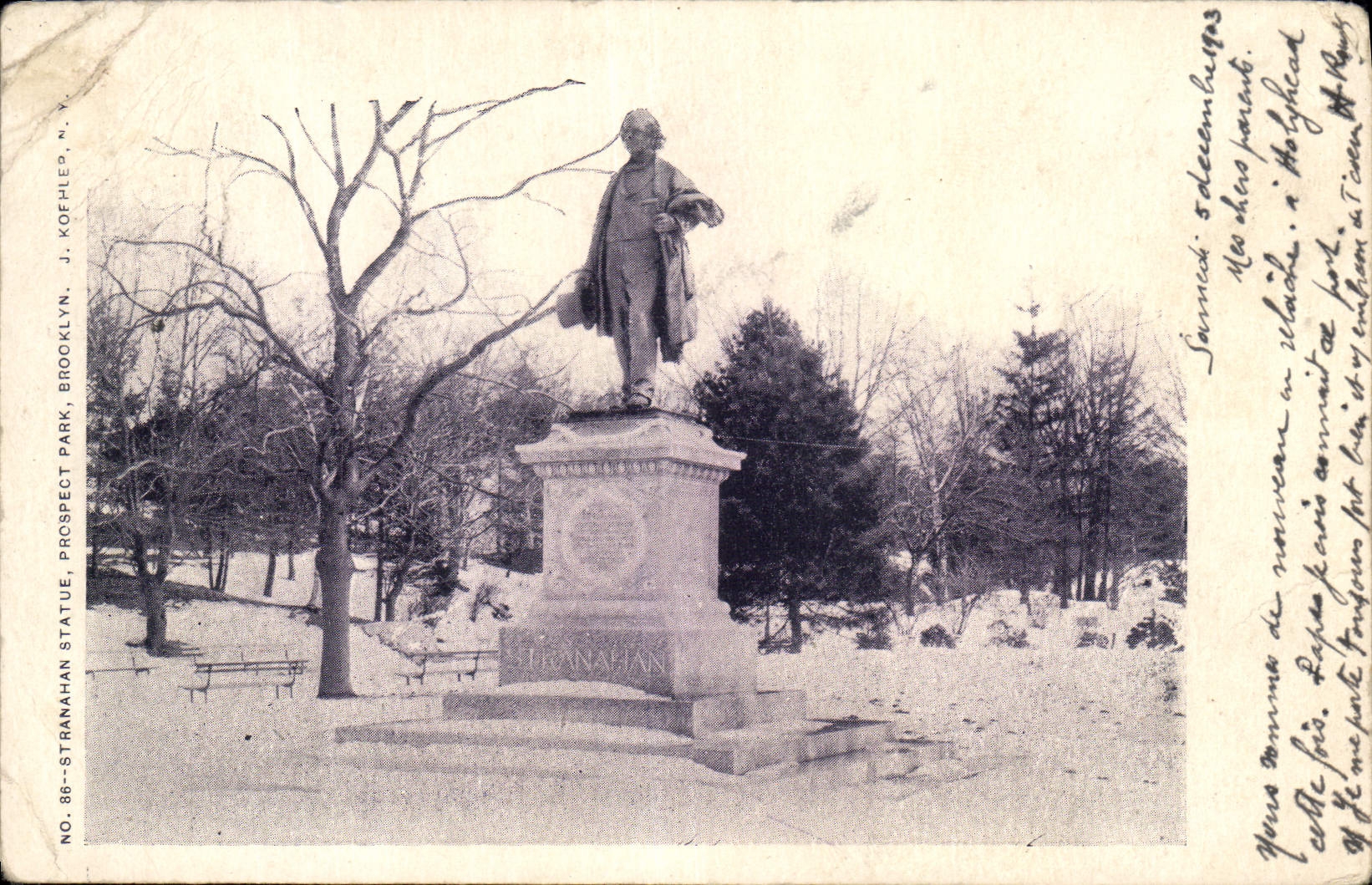 VINTAGE POSTCARD Stranahan Rules Prospective customer Park Brooklyn