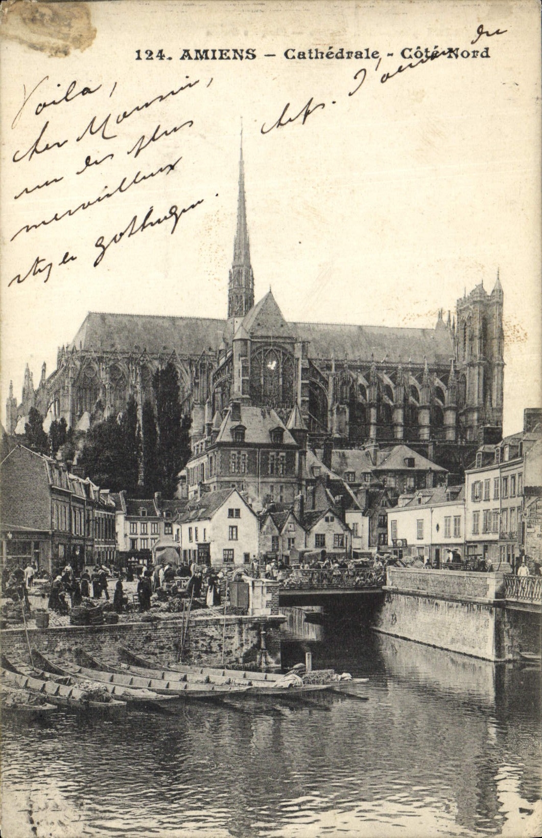 CPA Amiens Cathedrale Cote Nord