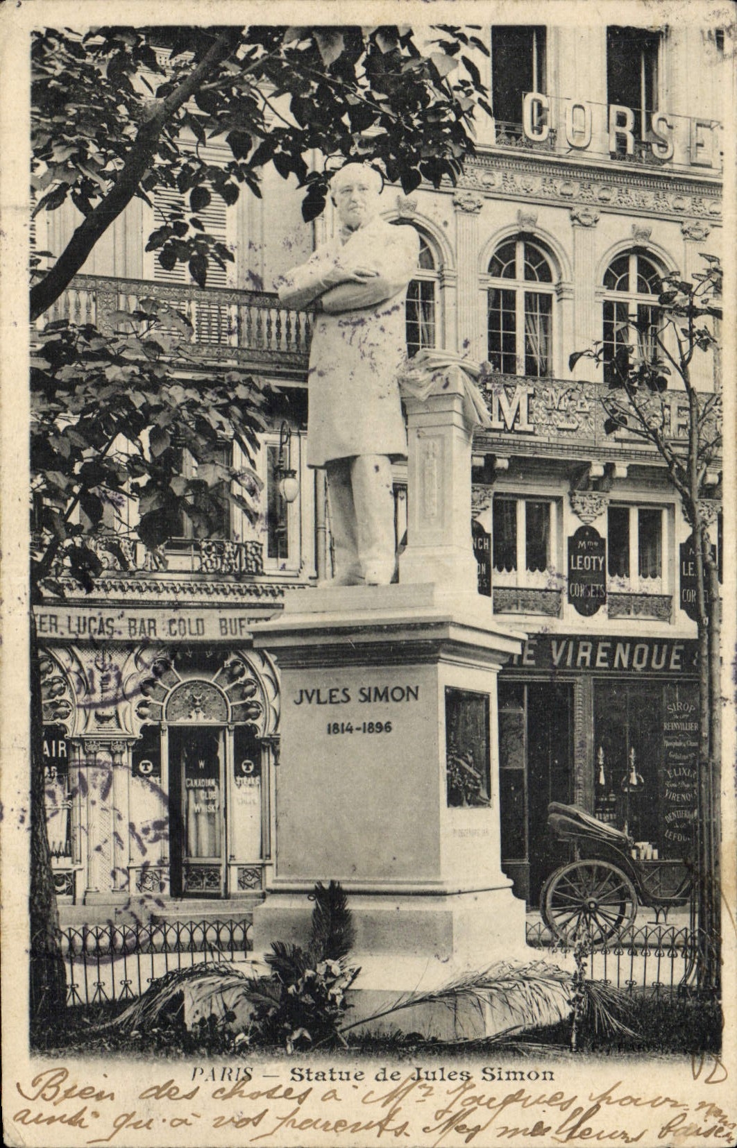 VINTAGE POSTCARD Paris Rules Of Jules Simon