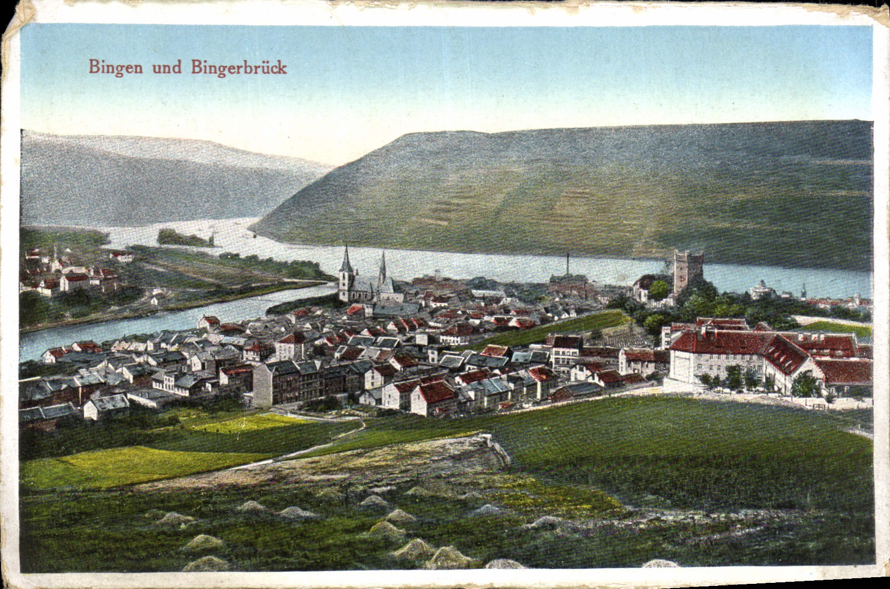 VINTAGE POSTCARD Bingen Und Bingerbruck