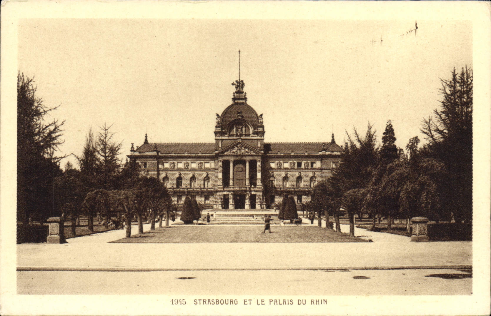 POSTAL Estrasburgo de la VENDIMIA y el paladar del Rin