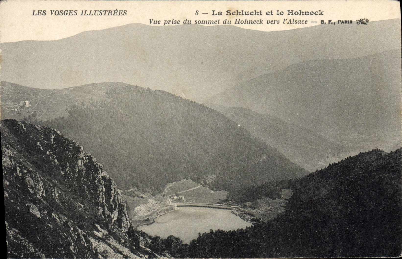 CPA Les Vosges Illustrees La Schlucht Et Le Hohneck Vue prise du sommet du Hohneck vers l'Alsace