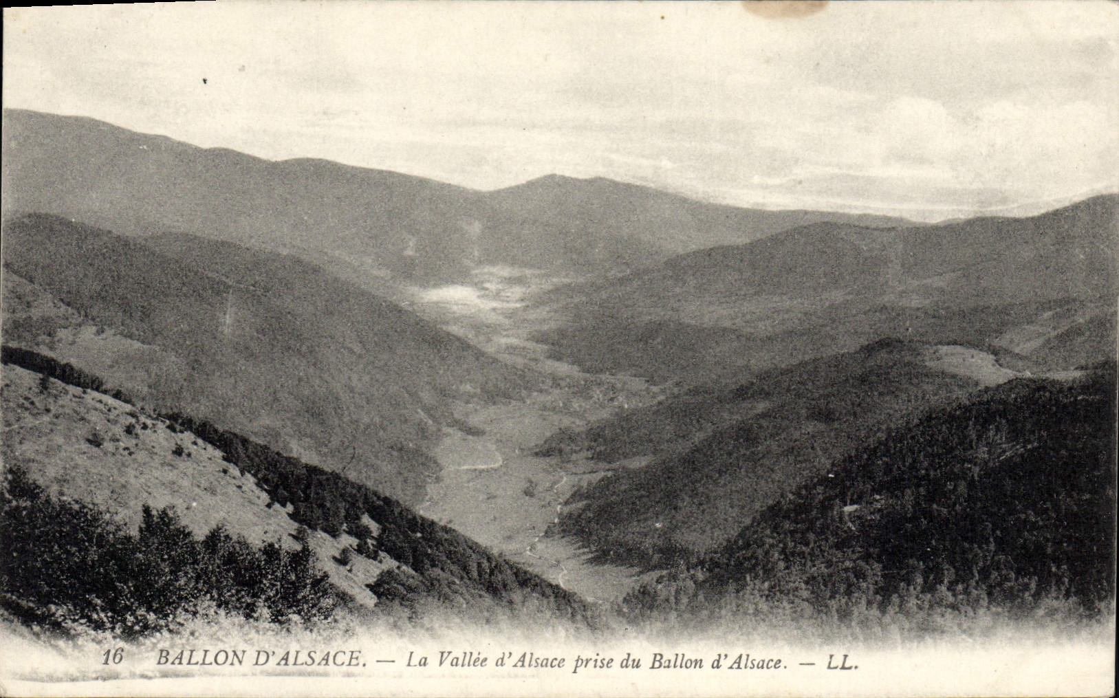 VINTAGE POSTCARD Balloon Of Alsace the Valley Of Alsace taken of the balloon of Alsace