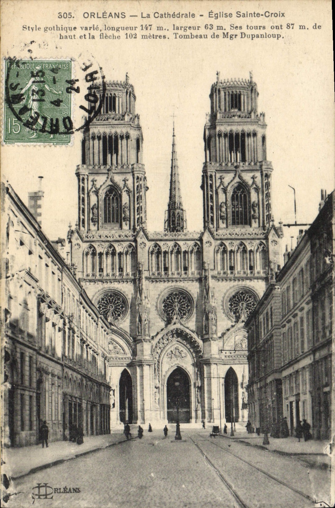 CPA Orleans La Cathedrale Eglise Sainte Croix
