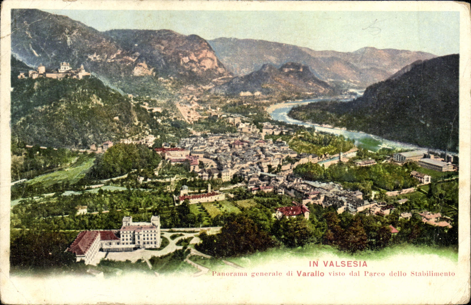 CPA In Valsesia Panorama generale di Varallo