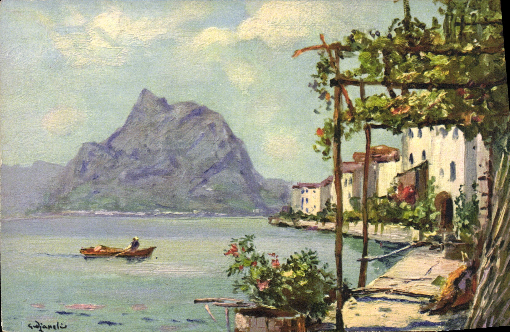 CPA Gandria Lac de Lugano et le San Salvatore