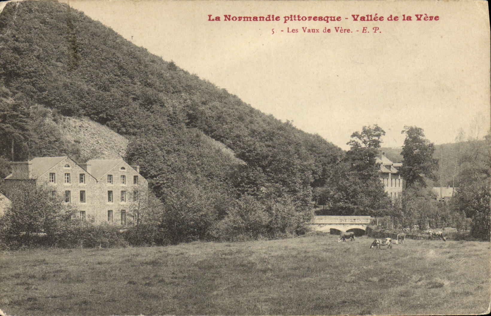 Valle de Normandle Pittoresque de la POSTAL de la VENDIMIA de Vere valerlas de Vere