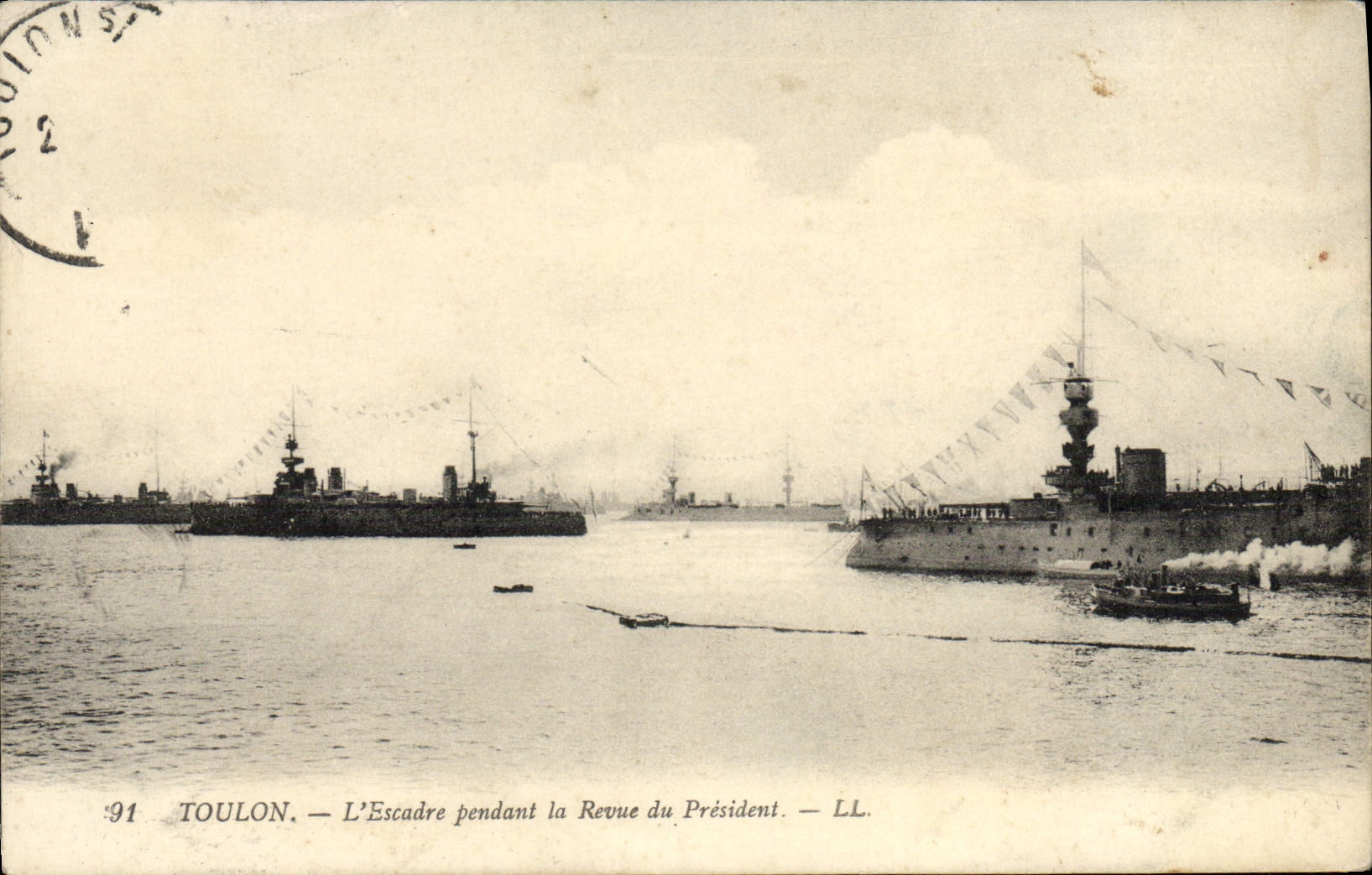 CPA Bateau Toulon L'escadre pendant la revue du President 
