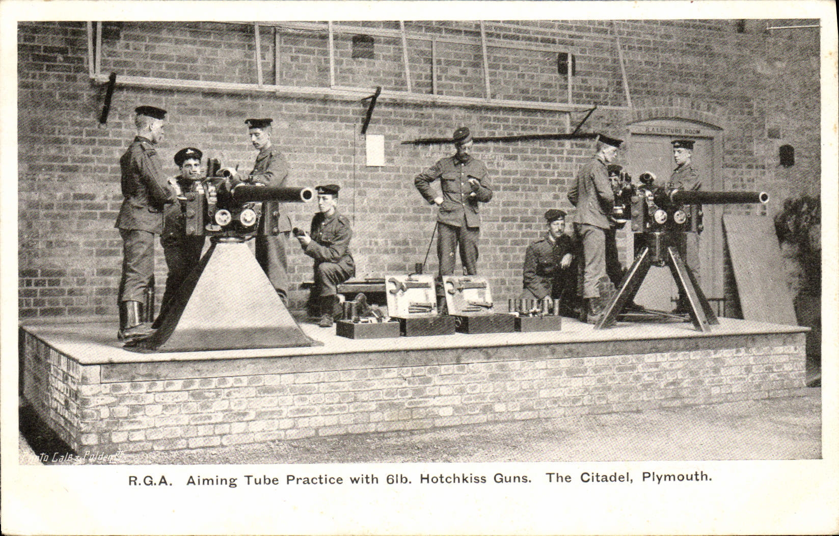 CPA Bateau RGA Aiming tube Practice with 6lb Hotchkiss Guns The citadel Plymouth 