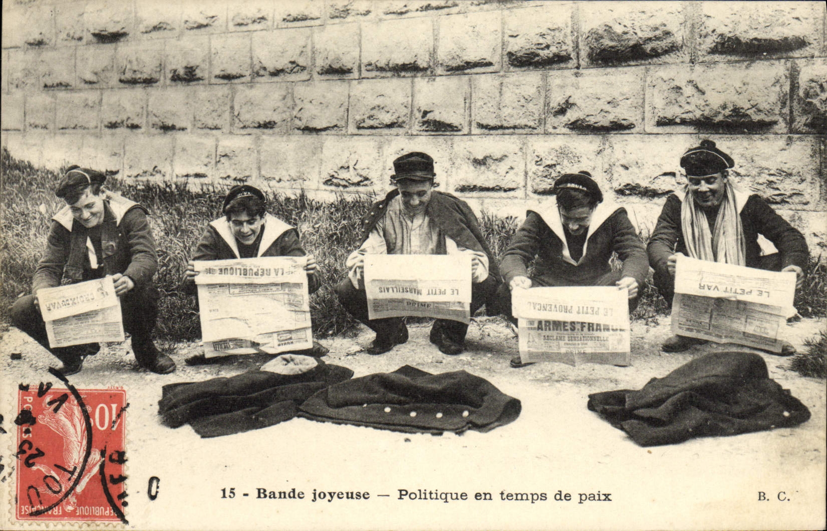 CPA Bateau Marins Bande joyeuse Politique en temps de paix 