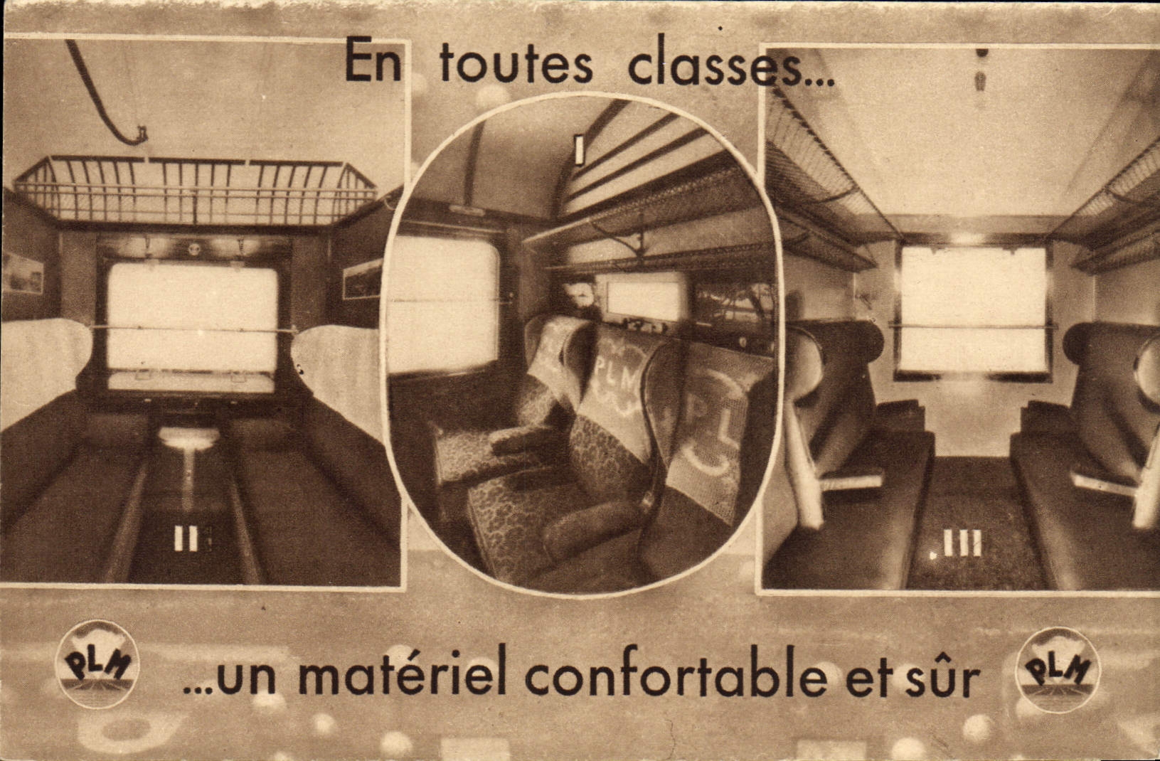 VINTAGE POSTCARD Train PLM