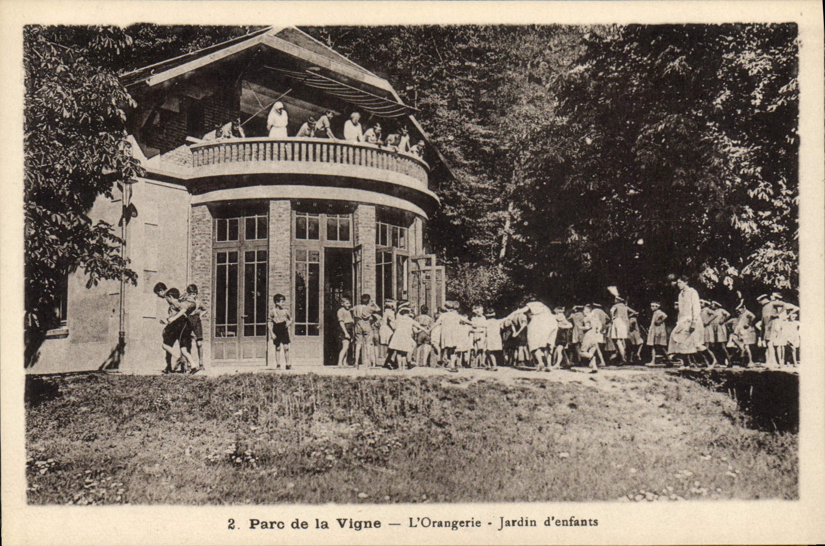 CPA Maison des enfants des cheminots du Nord Parc de la Vigne Crouy sur Ourcq Train L'orangerie Jardin d'enfants