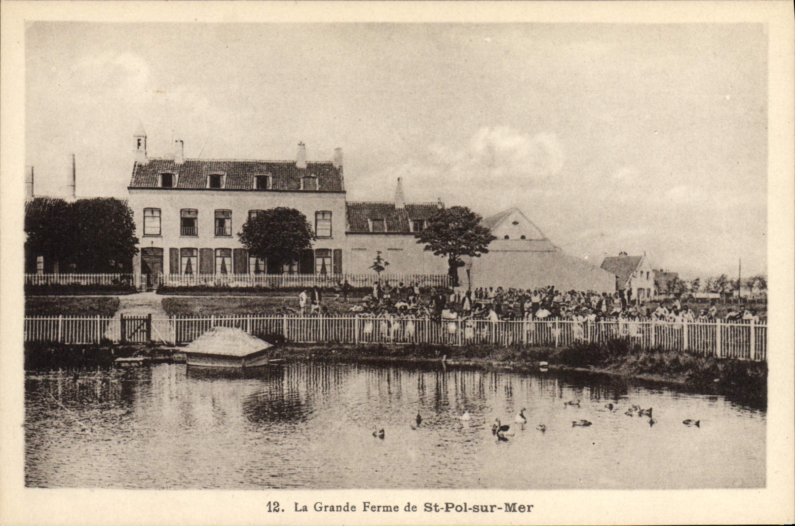 CPA Maison des enfants des cheminots du Nord Parc de la Vigne Crouy sur Ourcq Train La grande ferme de St Pol sur Mer