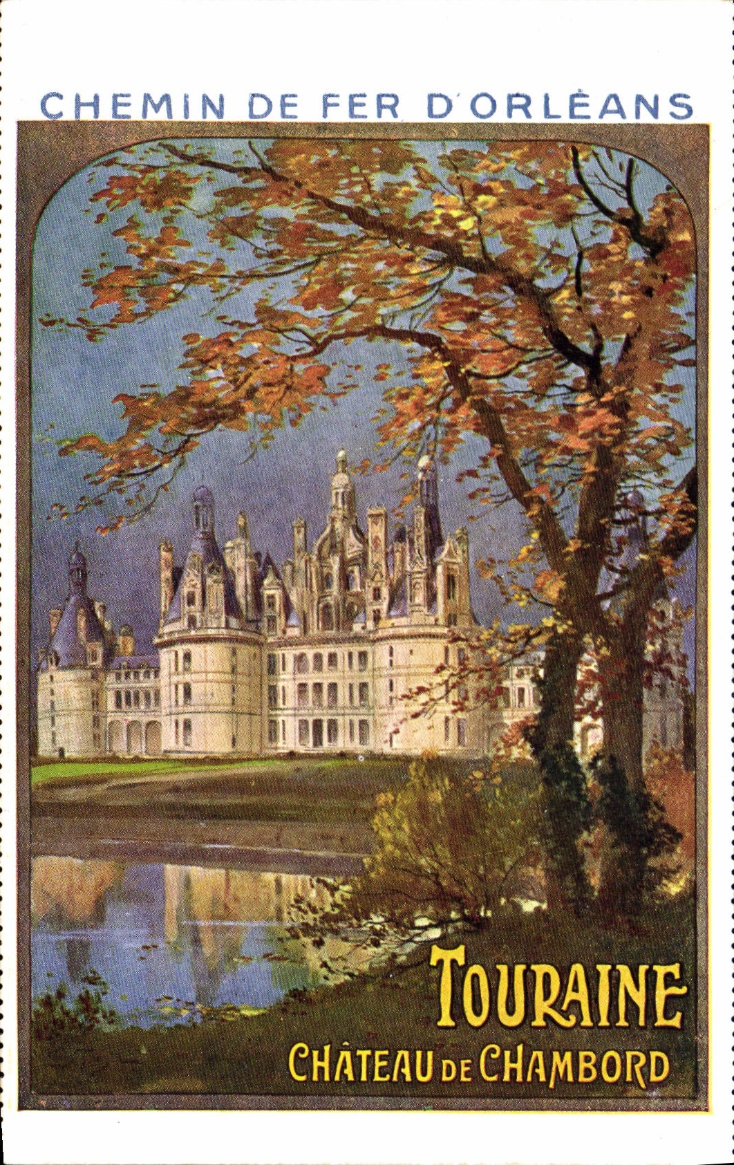 CPA Train Chemins de fer d'Orleans Touraine Chateau de Chambord