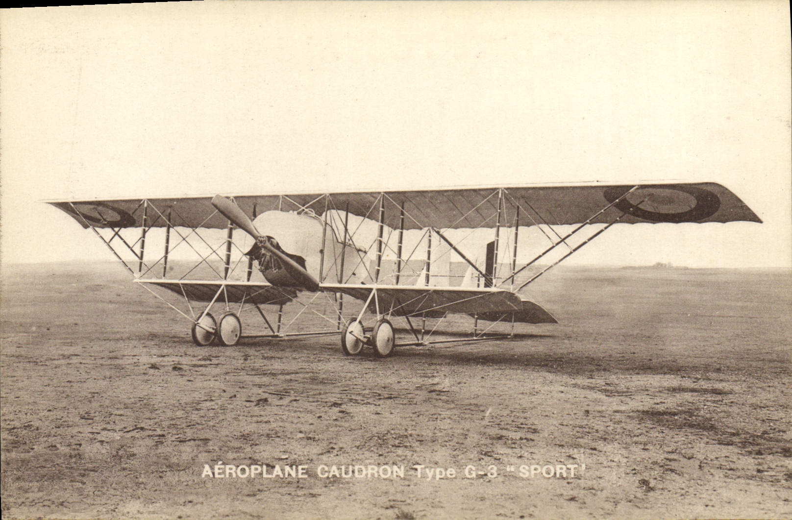 VINTAGE POSTCARD Plane Aviation Standard Airplane Caudron G3 Sport