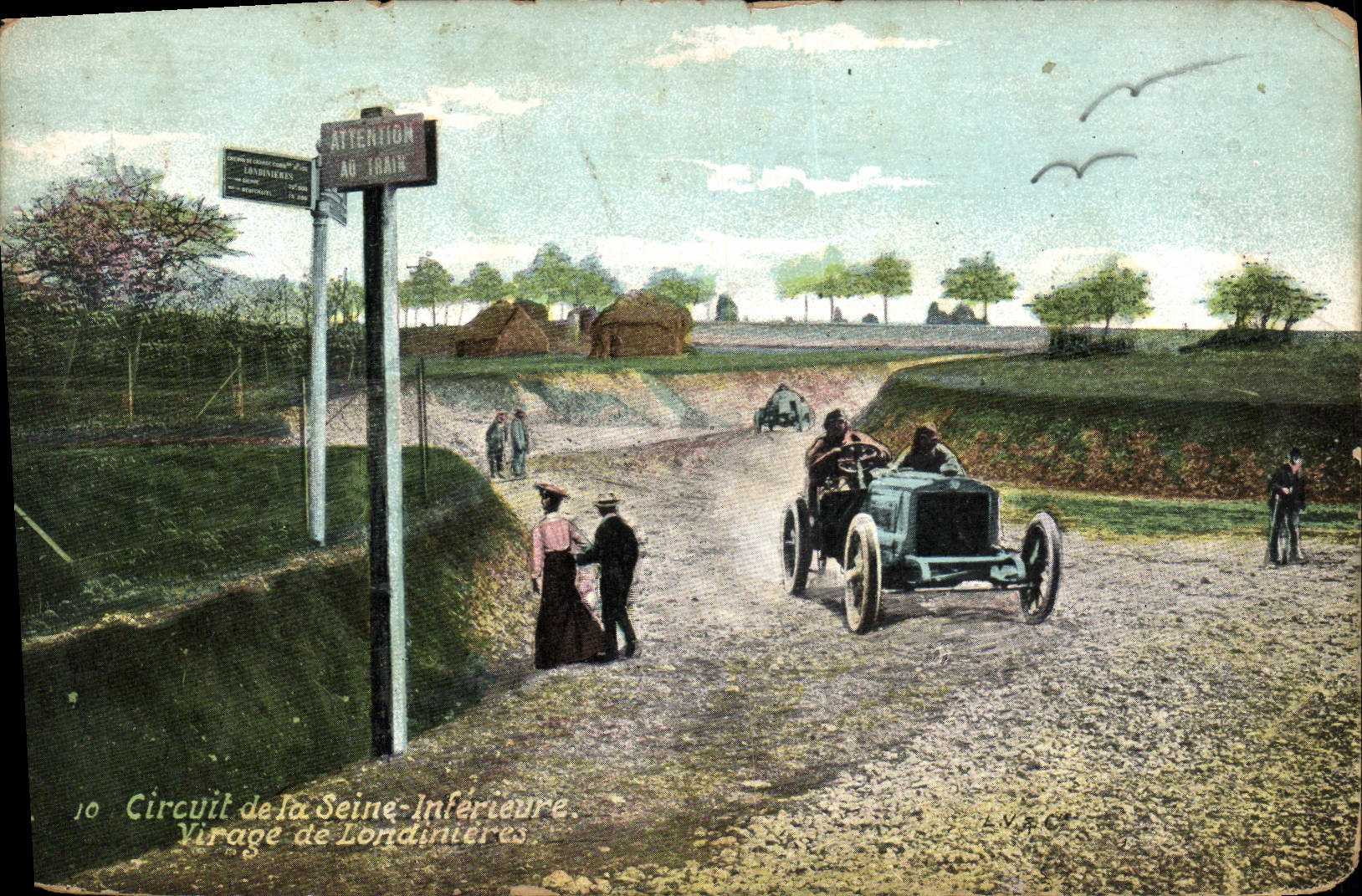 CPA Automobile Circuit de la Seine Inferieure Virage de Londinieres