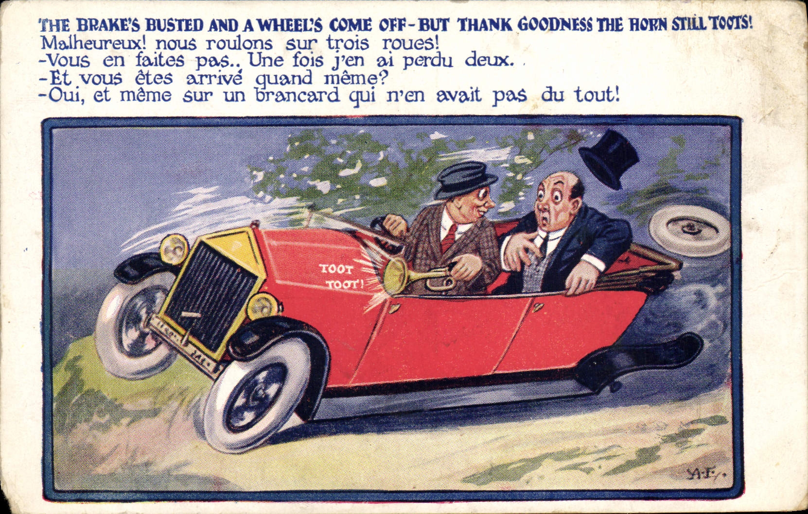 CPA Automobile Illustrateur AF