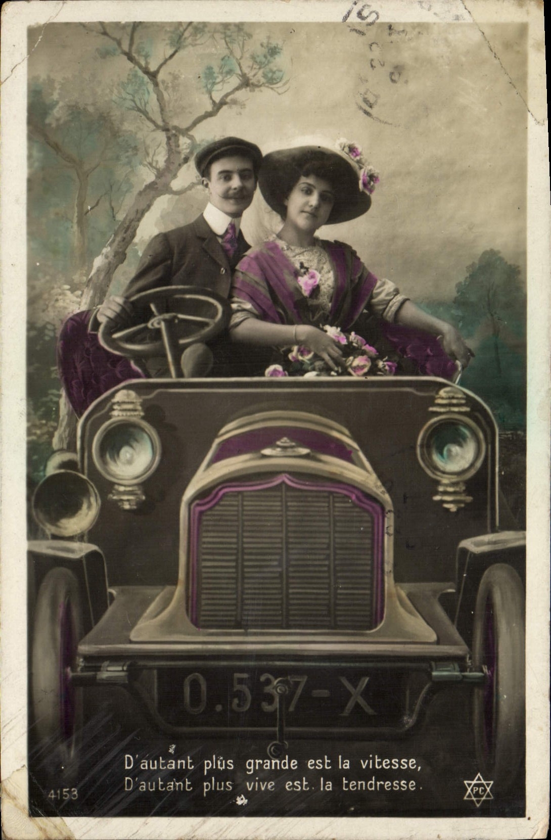 CPA Automobile Femme