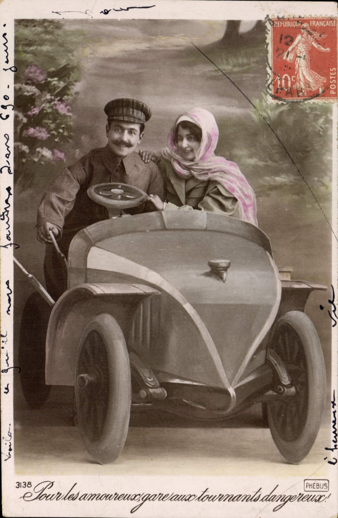 CPA Automobile Femme
