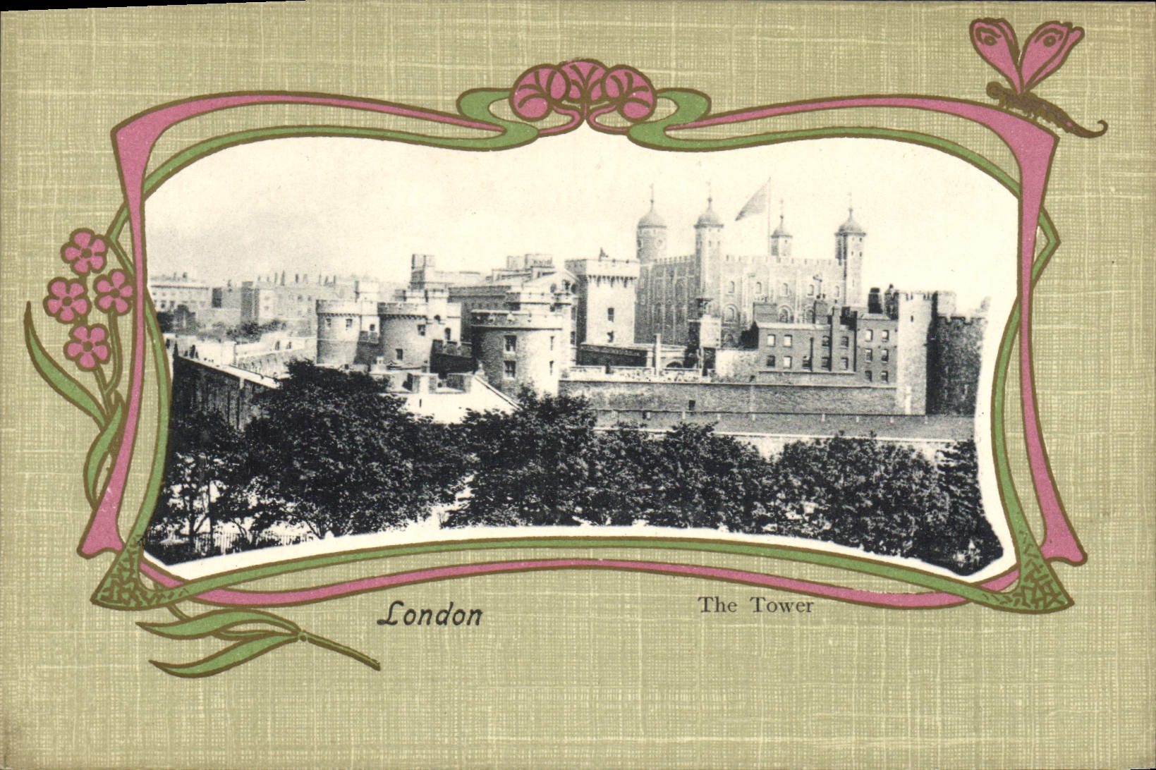 POSTAL Londres de la VENDIMIA la torre