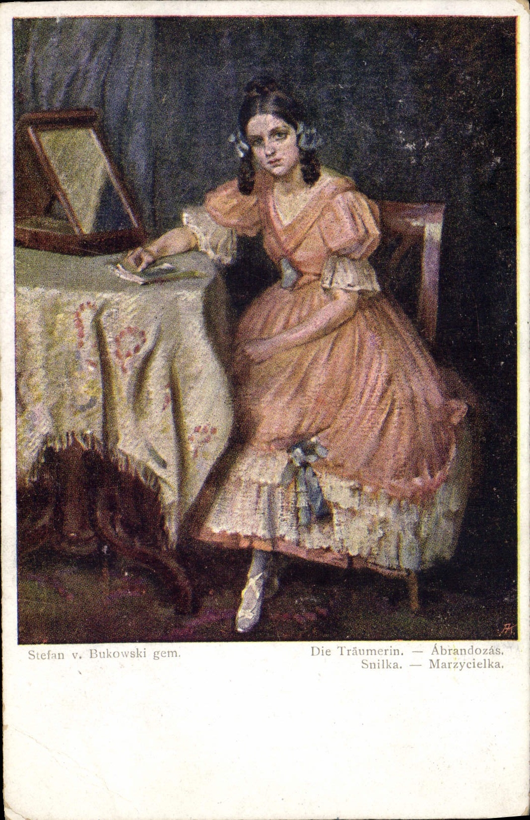 CPA Illustrateur Stefan v Bukowski Die Traumerin Folklore