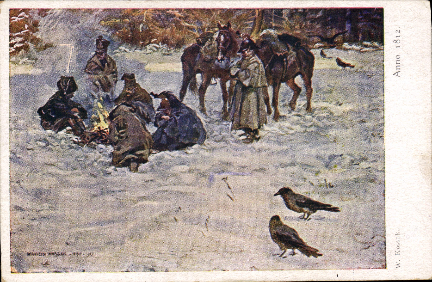 VINTAGE POSTCARD Illustrateur Edition of the living room of the Polish painters has Cracow Poland Poland Kossak