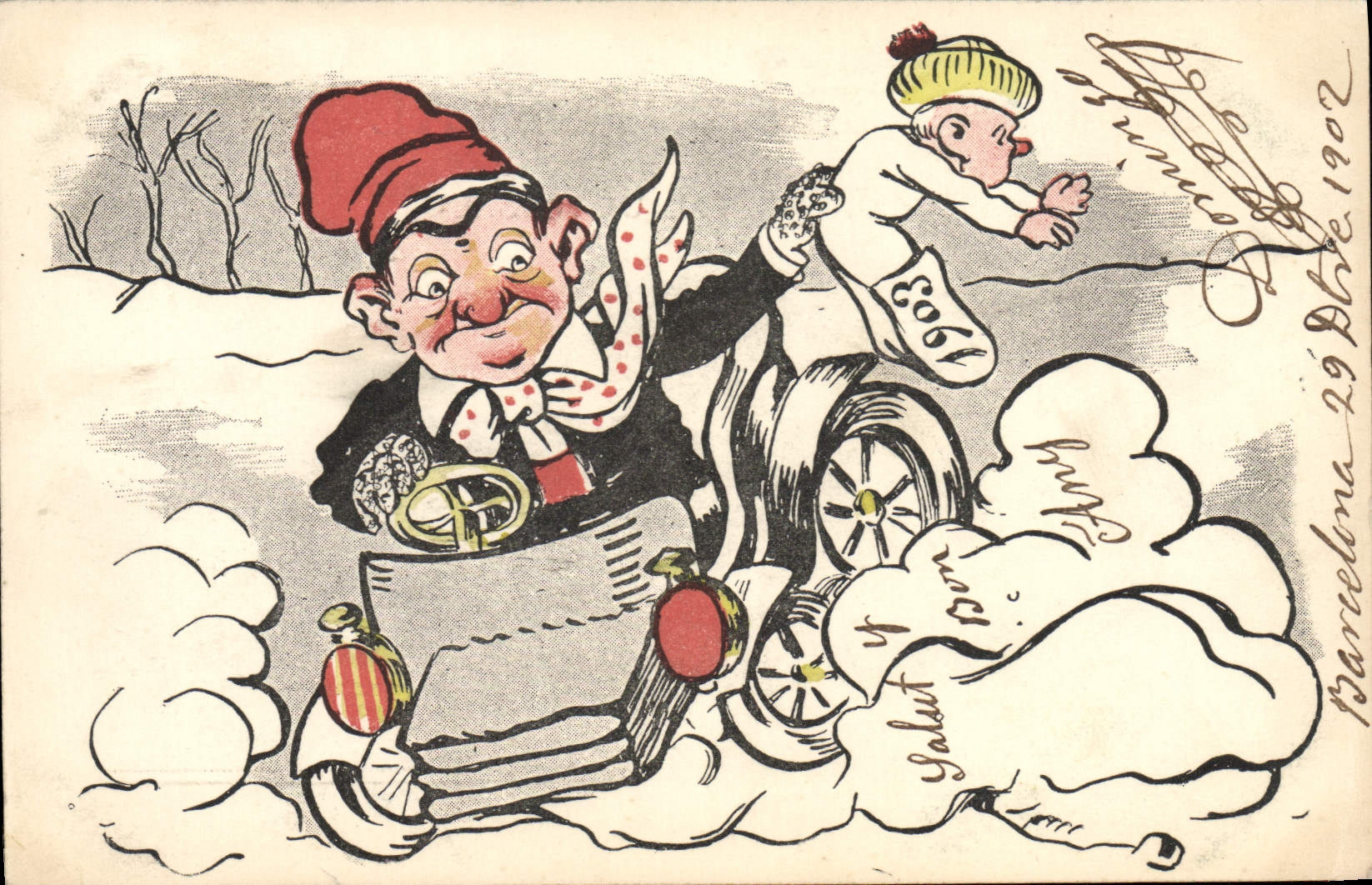 CPA Illustrateur Automobile Enfant Bebe