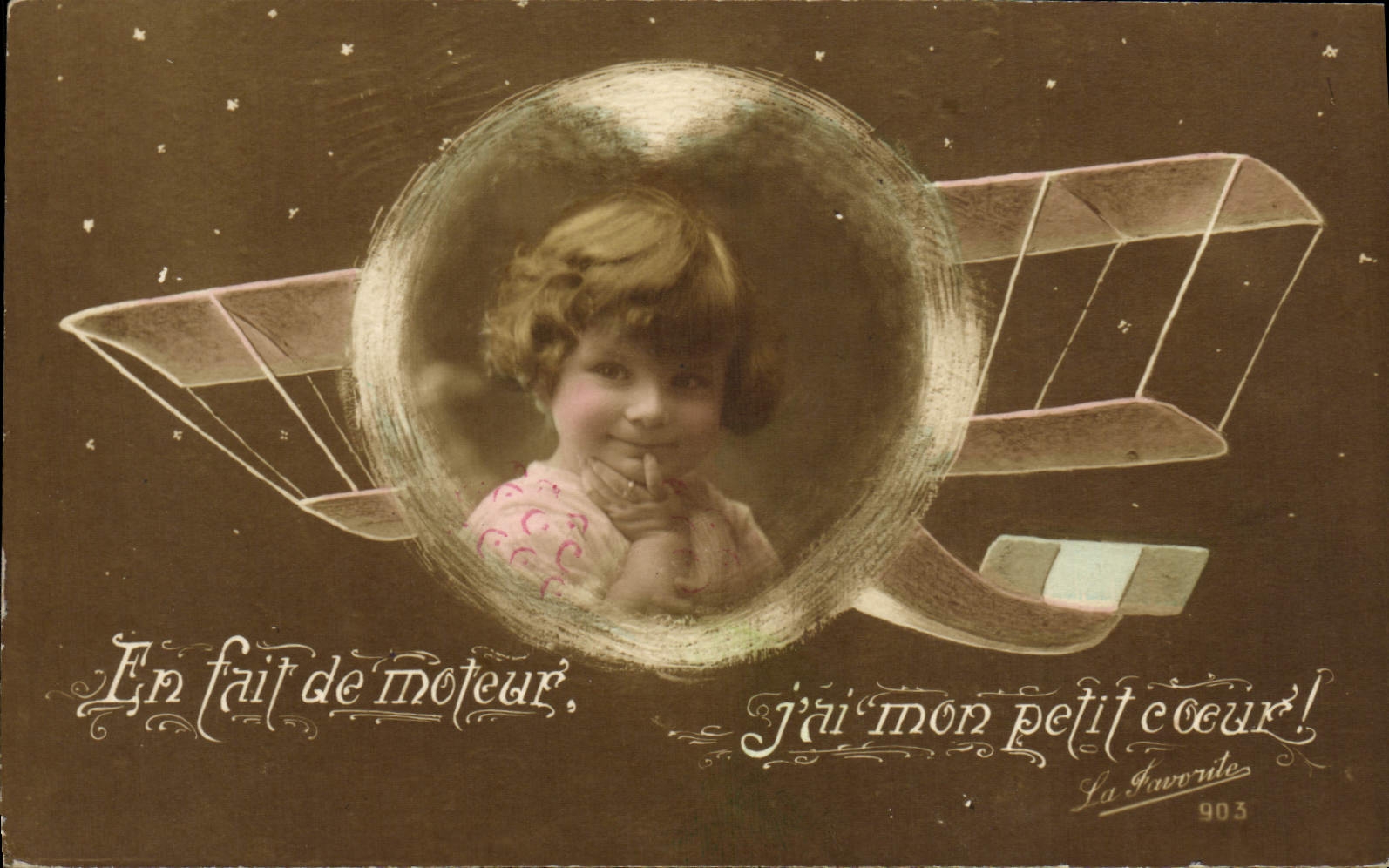 CPA Avion Aviation Enfant