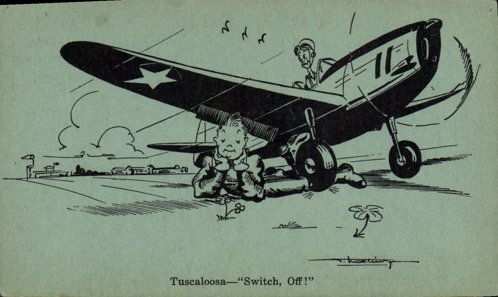 CPA Avion Aviation French Air Force in USA Tuscaloosa