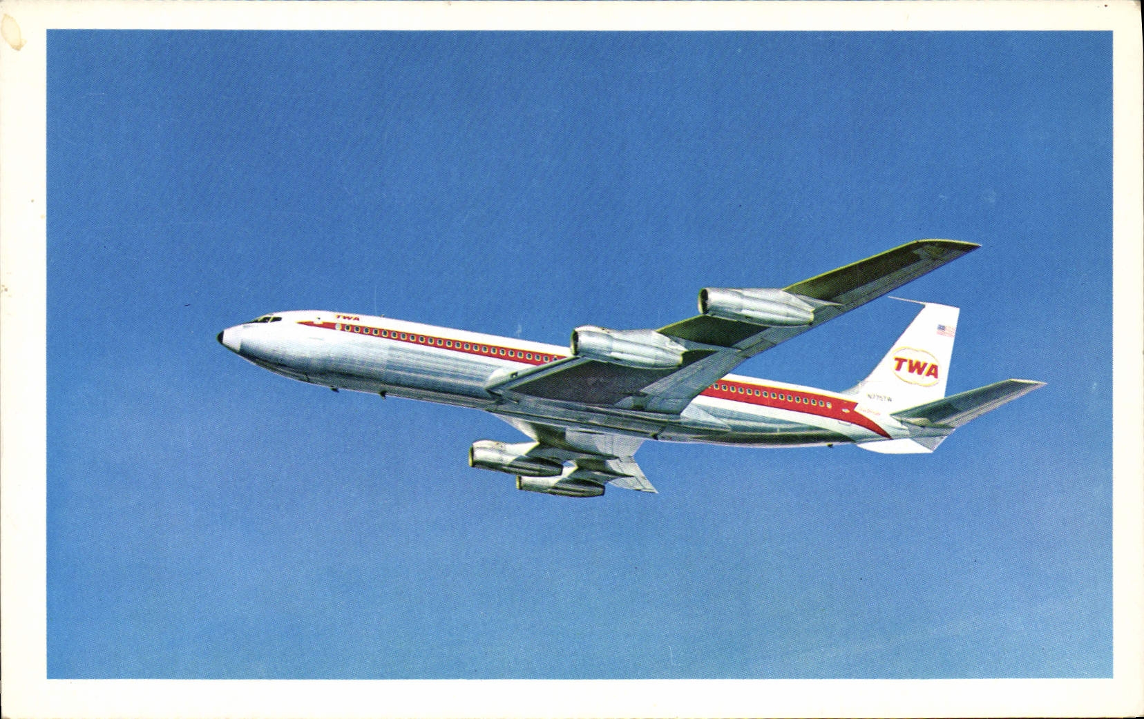POSTAL MODERNA TWA plano de la aviación