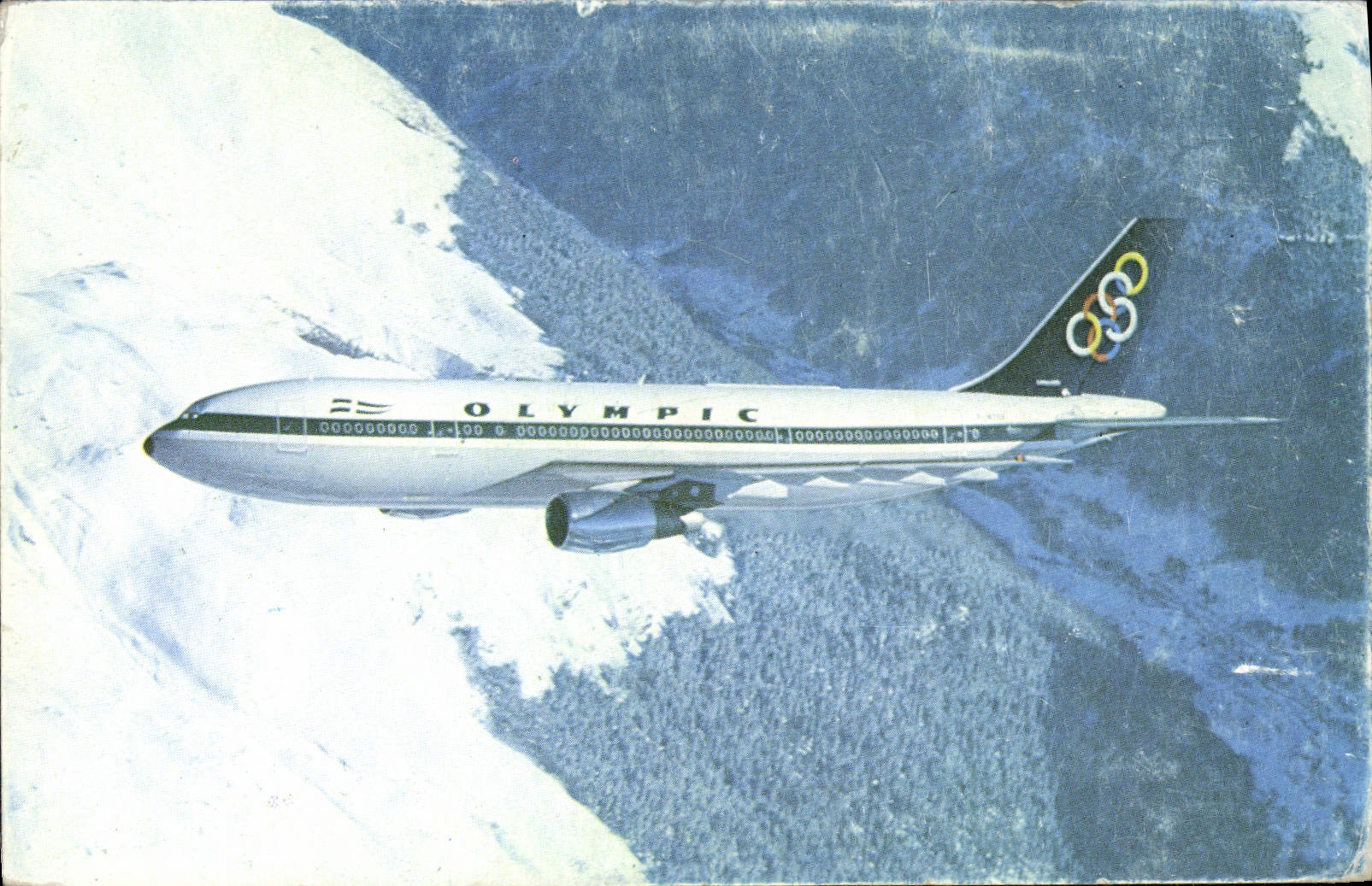 MODERN CARD Plane Aviation Olympic Airways A300 Airbus
