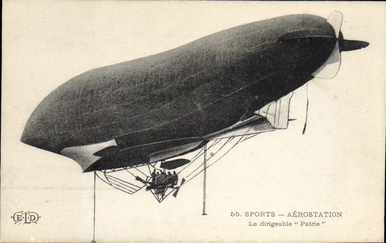 CPA Avion Aviation Dirigeable Zeppelin Patrie 