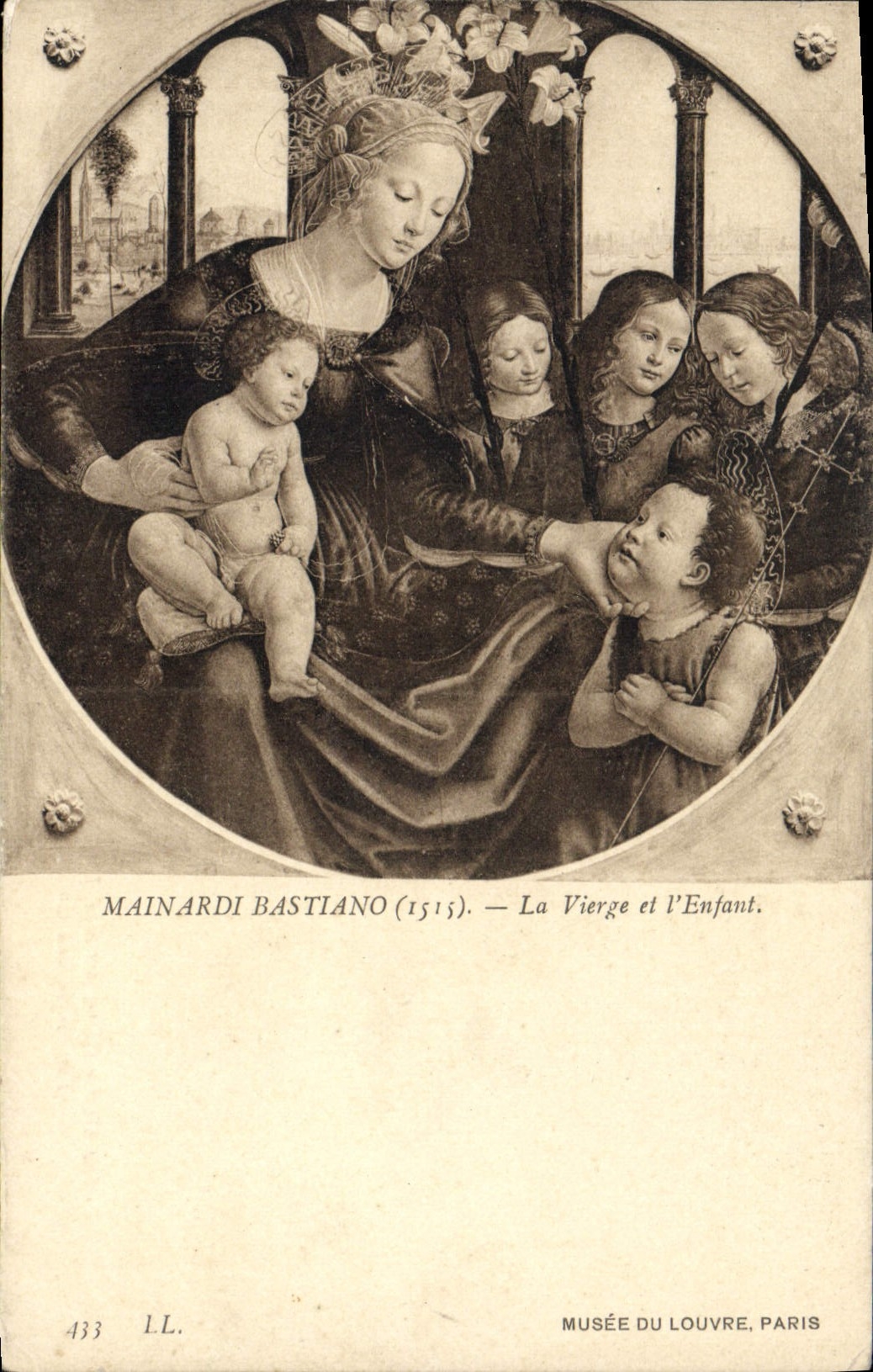 CPA Mainardi Bastiano La Vierge et l'Enfant Paris Musee du Louvre