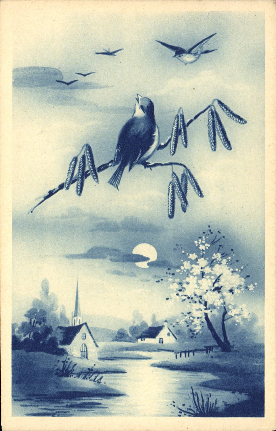 CPA Fantaisie Oiseau