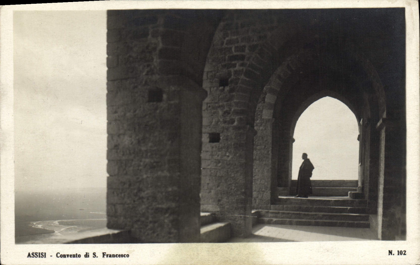 VINTAGE POSTCARD Assisi Convento di S Francesco
