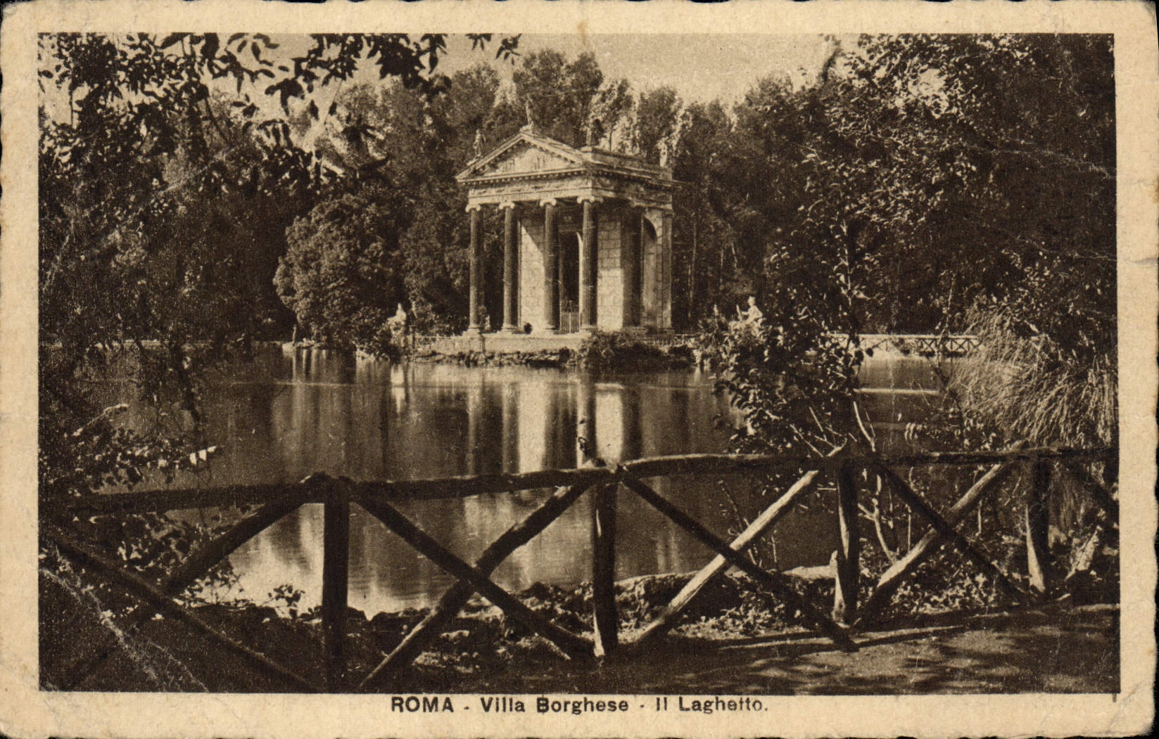 Chalet Borghese II Laghetto de Roma de la POSTAL de la VENDIMIA