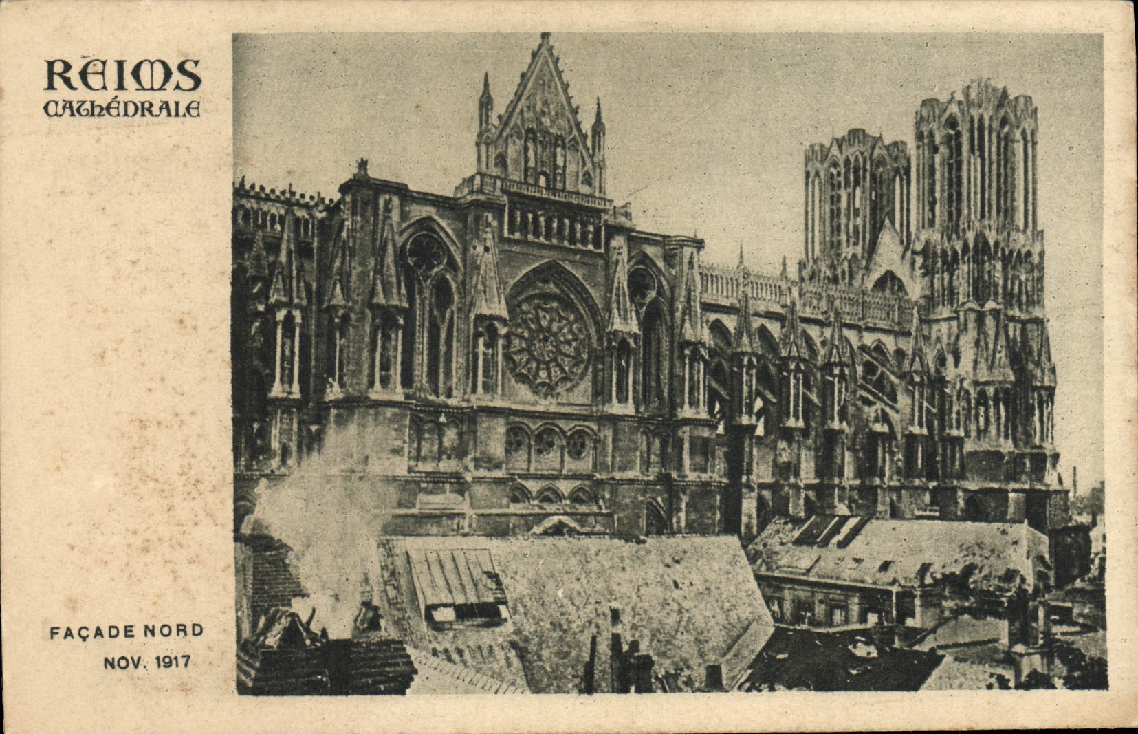 CPA Reims Cathedrale Facade Nord
